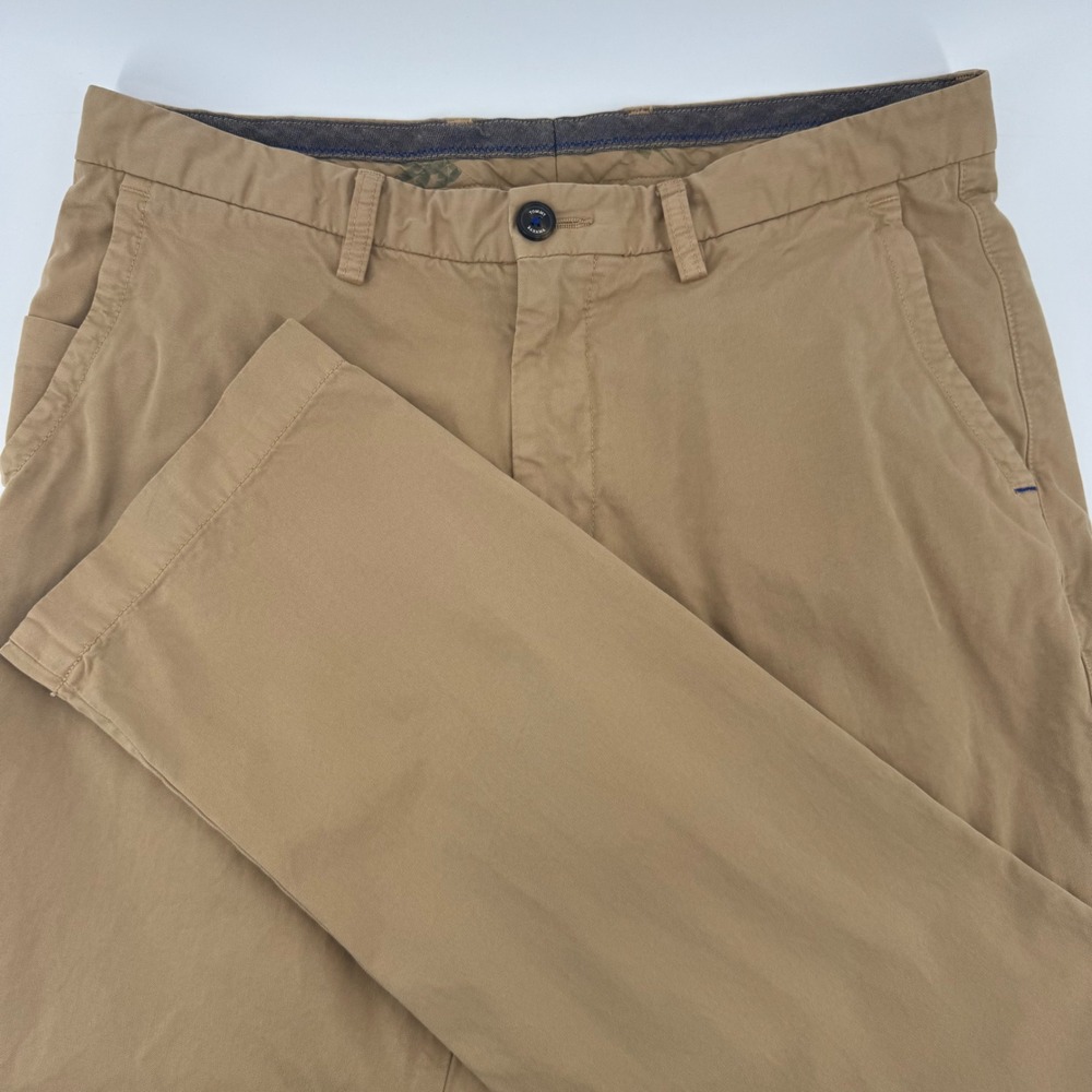 Tommy Bahama Boracay Chino Pants Mens 33x32 Tan Khaki Pima Cotton Modal Straight